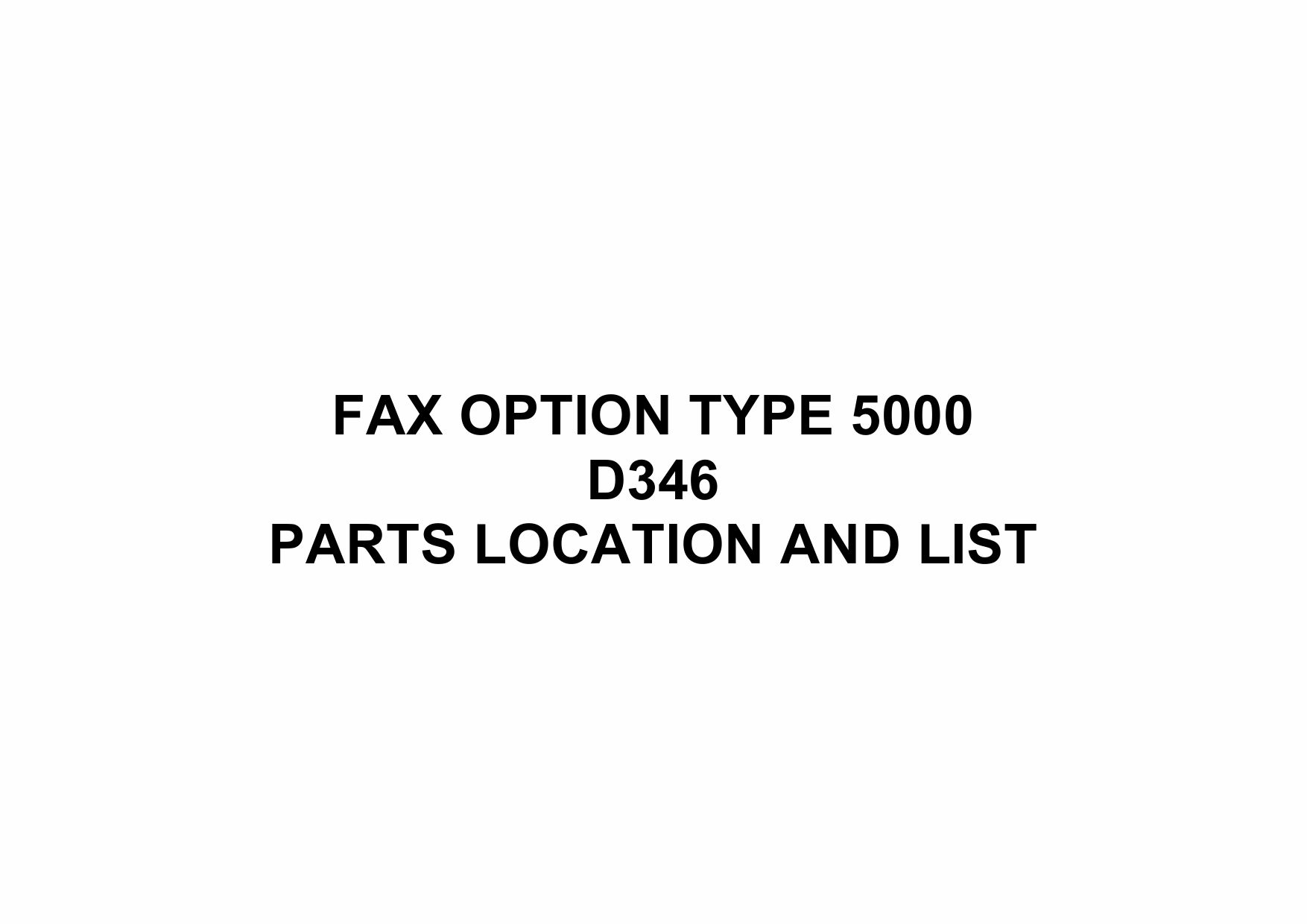 RICOH Options D346 FAX-OPTION-TYPE 5000 Parts Catalog PDF download-1